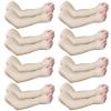 8 Pairs Elderly Skin Protector Sleeves Tear Bruise Protective Arm Sleeve for Arms Wrists Sensitive Thin Skin from Abrasions Tear Bruise Sun Exposure (Nude Color) view 1