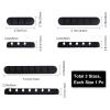 GORGECRAFT 3Pcs Cable Holder Clips Silicone Adhesive Data Line Management Organizer for Mouse Power Cord USB Wire Phone PC Cable Office Home Table Storage Supplies(with 7/5/3 Slots), Black view 2