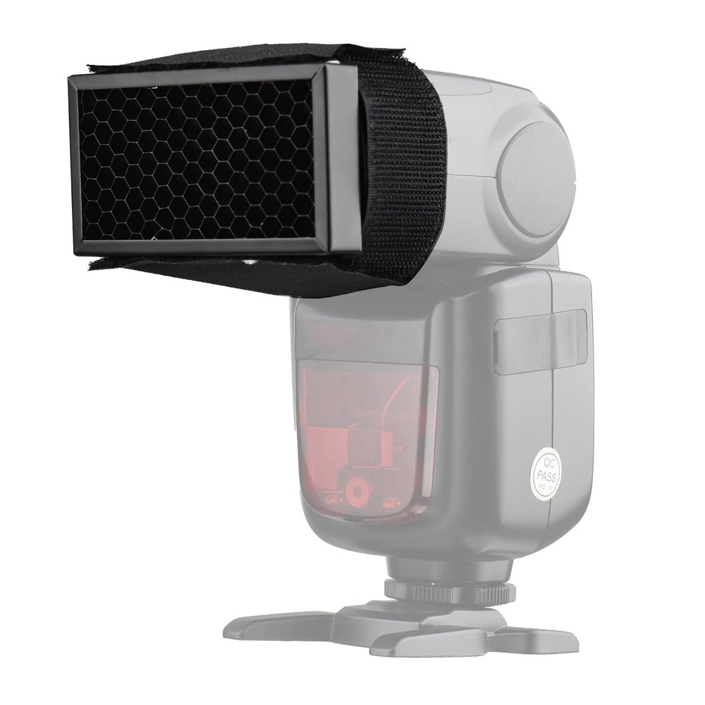 Andoer Universal Camera Flash Honeycomb Grid Metal Accessory Replacement for Nikon Replacement for Sony Replacement for Godox Speedlite Easy Installation