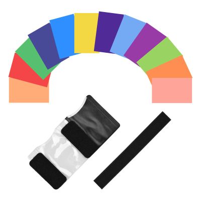 Andoer 12pcs Universal Camera Flash Gels Light Filters Color Correction Filter Kit for Speedlight Easy Installation