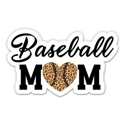 Baseball Mom Sticker - 3" Laptop Sticker - Waterproof Vinyl for Car, Phone, Water Bottle - Baseball Mom Decal