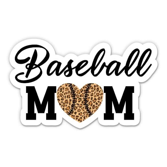 Baseball Mom Sticker - 3" Laptop Sticker - Waterproof Vinyl for Car, Phone, Water Bottle - Baseball Mom Decal