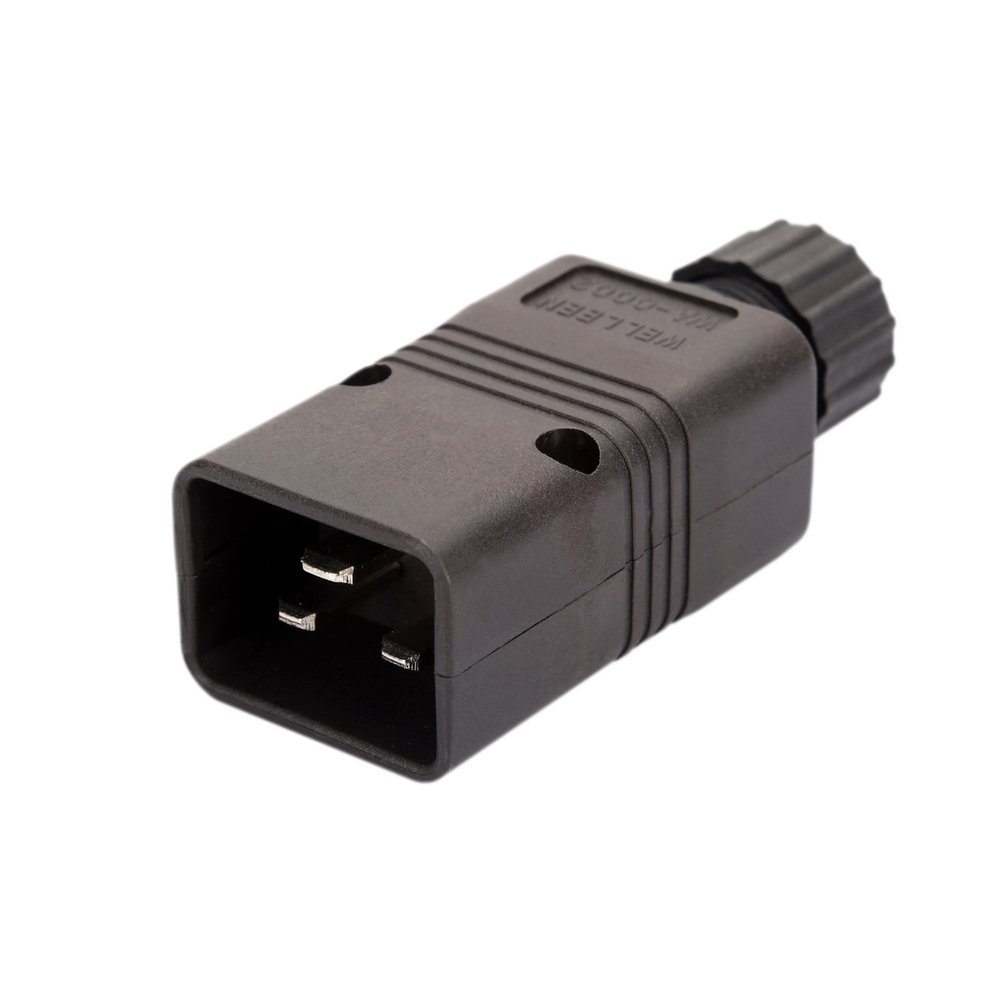 Strhowill IEC 320 C20 Male Rewirable Power Connector, 16A 250V AC, Solderless DIY Power Plug, 3-Pin IEC C20 Receptacle for PDU, UPS, Server, Industrial Equipment and EV Chargers