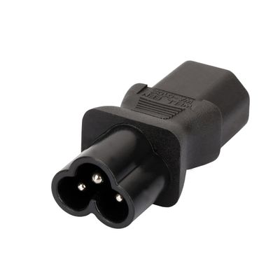 Strhowill IEC 320 C13 Female to C6 Male Cloverlea Plug AC Power Adapter with Official UL Certification (C13 to C6)