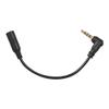 Andoer 3.5mm 3 Pole TRS Female to 4 Pole TRRS Male 90 Degree Right Angle Microphone Adapter Cable Audio Stereo Mic Converter for Smartphone view 1