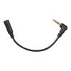Andoer 3.5mm 3 Pole TRS Female to 4 Pole TRRS Male 90 Degree Right Angle Microphone Adapter Cable Audio Stereo Mic Converter for Smartphone view 3