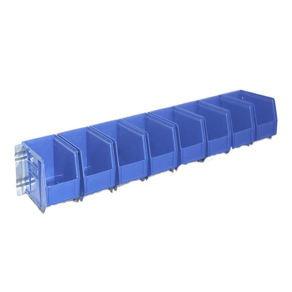 Northland Online Bin Organization Bar (36" Bin Organization Bar with 8 Blue Bins)