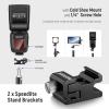 NEEWER 8 PCs Hot Shoe Mount Adapter Kit, Including Triple Cold Shoe Mount, 1/4 Screw Adapter, Flash Stand Bracket, and Hot Shoe Cover for DSLR Camera, LED Light, Microphone, Light Stand, Monitor view 3