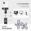 NEEWER 8 PCs Hot Shoe Mount Adapter Kit, Including Triple Cold Shoe Mount, 1/4 Screw Adapter, Flash Stand Bracket, and Hot Shoe Cover for DSLR Camera, LED Light, Microphone, Light Stand, Monitor view 4