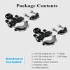 BRCOVAN 2 Pack, Handlebar U-Bolt Mount Base with 1'' TPU Ball for Rails 0.5'' to 1.25'' in Diameter, Compatible with RAM Mounts B Size 1 inch Ball Double Socket Arm & Bike Motorcycle Phone Holder view 3