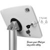 Beelta Tablet Kiosk Floor Stand Adjustable - Compatible with 10.2" iPad 7 8 9th, 120 Degree Rotate Lockable Tablet Enclosure+Aluminum Pole+Metal Base view 2
