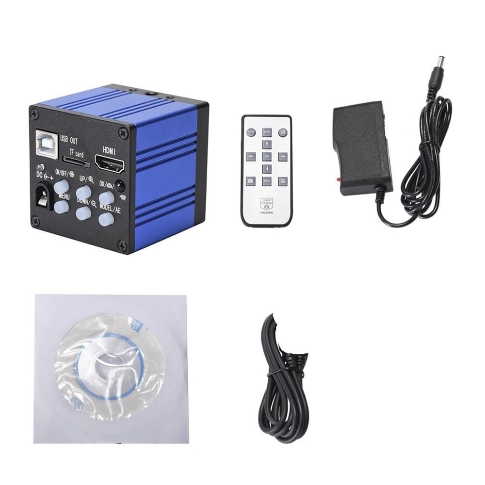 Microscope Accessories Kit 51MP 1080P Portable Microscope 180X Lens USB Industrial Electronic Digital Microscope Camera Microscope Slides (Color : Blue Camera Only)