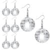 Henoyso 4 Pairs Light up Disco Ball Earrings Jewelry LED Light Glow Earrings for Women Girls Disco Valentine's Day Gifts Bachelorette Dance Costume Accessories view 1