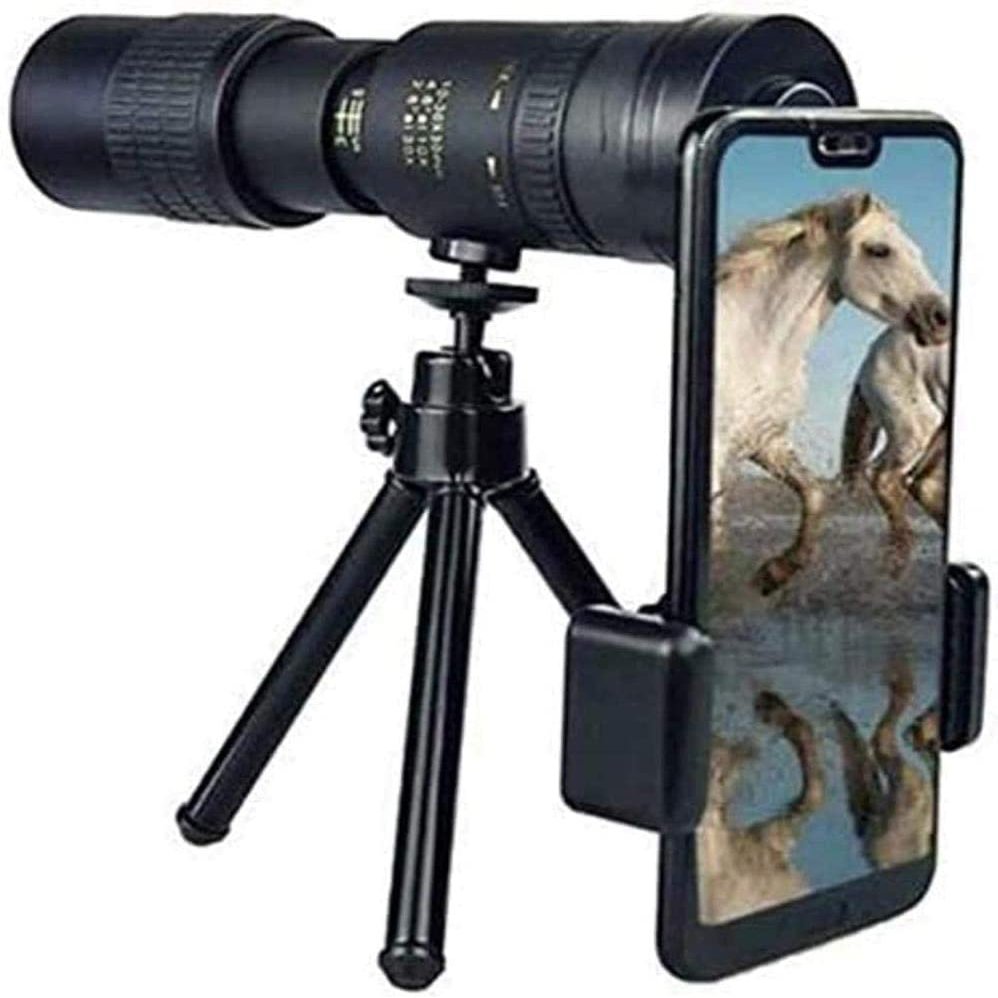 Binoculars for Adults and Kids, High Definition Telescope 4K10-300X40mm Super Telephoto Zoom HD Night Vision Monocular With Smartphone Holder & Tripod -For Bird Watching/Camping/Travelling/Hiking Tele