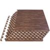 ProsourceFit Wood Grain Puzzle Mat -inch, 6 EVA Foam Interlocking Floor Tiles (24 SQ FT) for Secure Indoor Gym Flooring, Office Spaces, Living Rooms, and Play Areas, Dark Oak view 1
