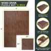 ProsourceFit Wood Grain Puzzle Mat -inch, 6 EVA Foam Interlocking Floor Tiles (24 SQ FT) for Secure Indoor Gym Flooring, Office Spaces, Living Rooms, and Play Areas, Dark Oak view 2