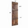 48 in x 84in. Castle-Series DIY Finished Knotty Pine Wood Double Sliding Barn Door with Hardware Kit (Dark Walnut) view 2