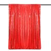 WISPET Red Sequin Backdrop Curtains 1 Panel 8FTx8FT Glitter Red Photo Backdrop Drapes Party Wedding Baby Shower Curtain Sparkle Photography Background view 1