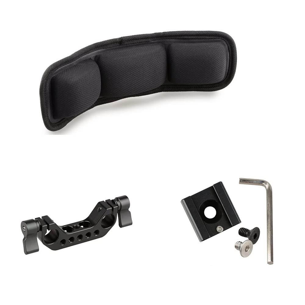 CAMVATE Shoulder Support Pad + 15mm Rod Clamp + Cold Shoe Mount