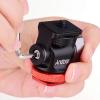 Andoer Mini Monitor Mount Tripod Head Cold Shoe Adapter Aluminium Alloy 1/4 Inch Screw for Mounting Camera Monitor Flash Microphone LED Fill Light Red view 2
