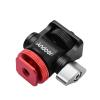 Andoer Mini Monitor Mount Tripod Head Cold Shoe Adapter Aluminium Alloy 1/4 Inch Screw for Mounting Camera Monitor Flash Microphone LED Fill Light Red view 4