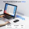 ANYOYO NVMe to USB 3.2 Type-C Enclosure, Built-in Cable M.2 Enclosure Portable for M.2 PCIe NVMe and SATA SSDs(Up to 10Gbps), Plug and Play, Tool-Free(Fits 2230/ 2242/2260/2280) (Plastic) view 2