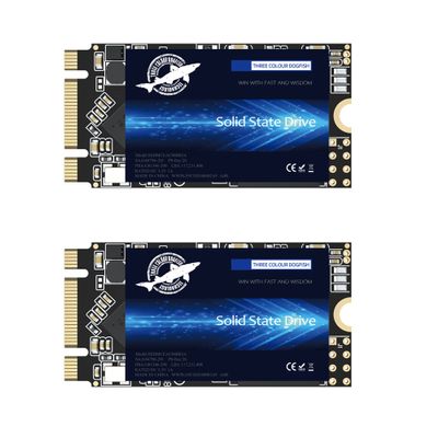 SSD SATA M.2 2242 128GB Dogfish Ngff Internal Solid State Drive High Performance Hard Drive Desktop Laptop SATA III 6Gb/s 2 Unit Package Pack [128GB(2 Packs), M.2 2242]