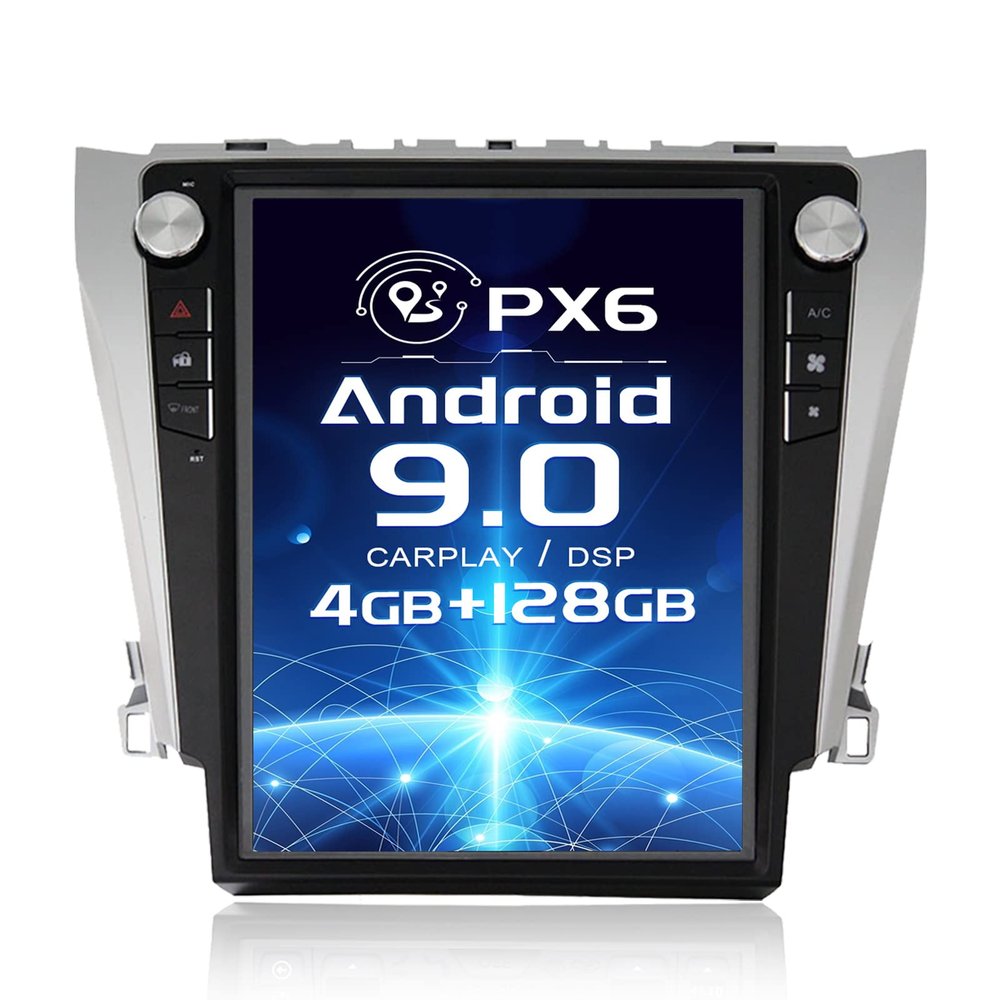 MOOKAKA Android Auto Car Stereo for Toyota Camry 2012-2016,12.1 Inch IPS Touchscreen Head Unit with GPS Navigation DSP Apple Carplay Android Auto Mirror Link FM HiFi Radio(4+128G)