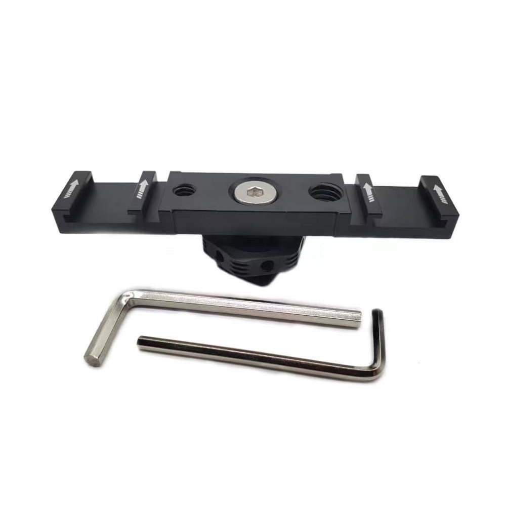 FEICHAO Double-Headed Hot Shoe Extension Bracket for DSLR Monitor LED Light Microphone