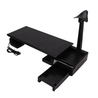 Yoidesu Monitor Stand Riser, Adjustable Computer Monitor Riser with Storage Drawer, Ergonomic Computer Monitor Stand with Headphone Stand USB Charging Port, Laptop Holder Printer Riser TV Stand