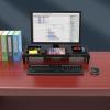 Yoidesu Monitor Stand Riser, Adjustable Computer Monitor Riser with Storage Drawer, Ergonomic Computer Monitor Stand with Headphone Stand USB Charging Port, Laptop Holder Printer Riser TV Stand view 3