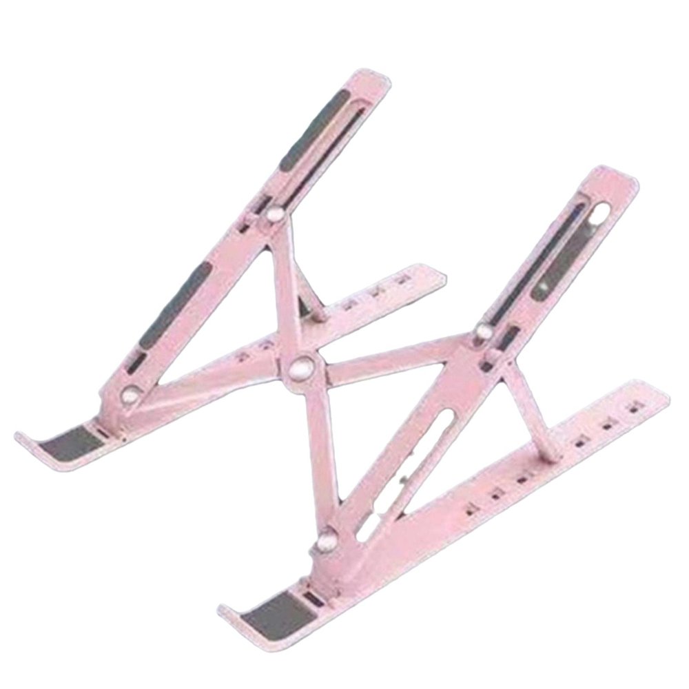 Laptop Stand Portable Holder Alloy for Notebook Tablet Stand Plastic Foldable Notebook-Computer-Stands Pink