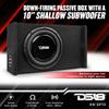 DS18 EN-DF10 10" Shallow Thin Subwoofer Enclosure Down-Firing Compact Sealed Design for Car Trucks 600 Watts Black view 2