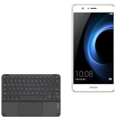 BoxWave Keyboard Compatible with Honor V8 - SlimKeys Bluetooth Keyboard with Trackpad, Portable Slim TouchPad - Jet Black