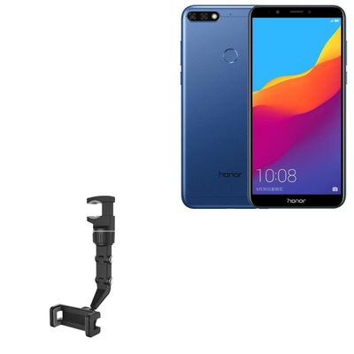 BoxWave Car Mount Compatible with Honor 7C - Rearview Mirror Car Mount, Rear View Mirror Adjustable GPS Car Mount - Jet Black