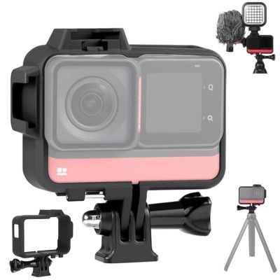 Ferbao ONE RS Mounting Bracket,Frame Mount Bracket Compatible with Insta360 ONE RS, Protective Case Frame Compatible with Insta360 ONE RS with Cold Shoe