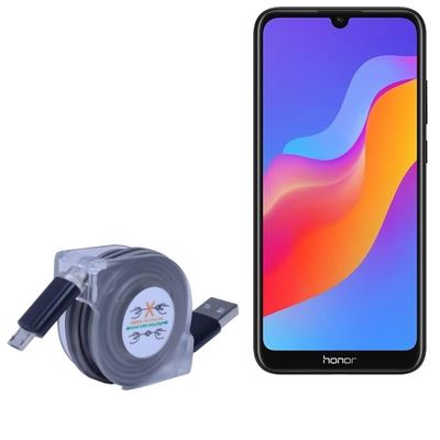 BoxWave Cable Compatible with Honor Play 8A - miniSync, Retractable, Portable Sync Cable