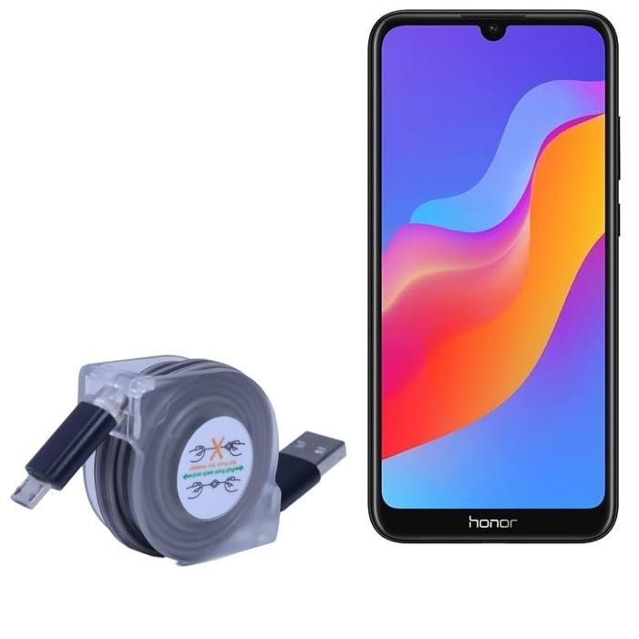 BoxWave Cable Compatible with Honor Play 8A - miniSync, Retractable, Portable Sync Cable