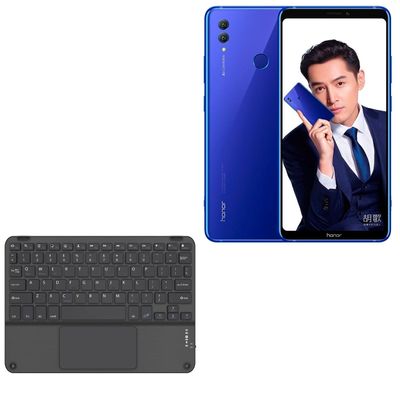 BoxWave Keyboard Compatible with Honor Note 10 - SlimKeys Bluetooth Keyboard with Trackpad, Portable Slim TouchPad - Jet Black