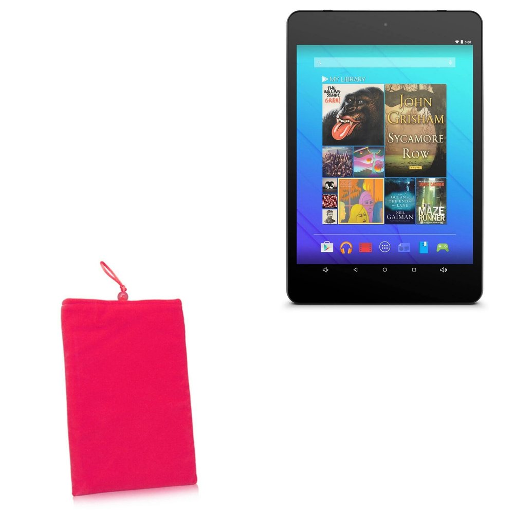 BoxWave Case Compatible with Ematic EGQ178 - Velvet Pouch, Soft Velour Fabric Bag Sleeve with Drawstring - Cosmo Pink