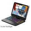 SOUYOYIHI Magnetic 360 Rotating iPad mini A17 Pro 2024/ iPad mini 6 Keyboard Case Touchpad 7 Colors Backlit Keyboard Rotatable Slim Folio Keyboard Cover (Silver) view 4