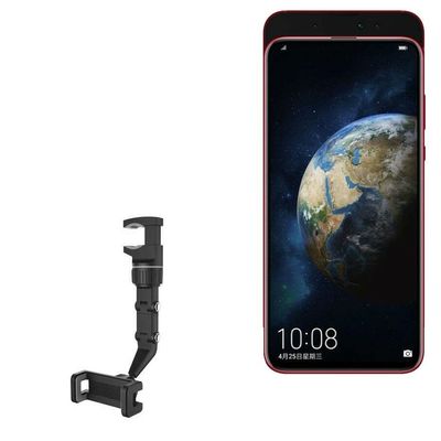 BoxWave Car Mount Compatible with Honor Magic 2 3D - Rearview Mirror Car Mount, Rear View Mirror Adjustable GPS Car Mount - Jet Black