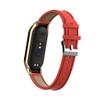 T-BLUER Compatible with Xiaomi Mi Band 7 Band,Leather Replacement Strap Wirstband Accessories with Metal Frame for Xiaomi Mi Band 7 Smart Bracelet,Red view 4