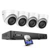 ANNKE 4K PoE Camera Security System, 8CH H.265+ NVR with 2TB Hard Disk and 4pcs Ultra HD IP Cameras, Audio Recording, EXIR 2.0 100ft Night Vision, 120dB WDR & 3D DNR, IP67 Weatherproof -H800 view 1
