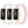 3 Pack Slim Sport Bands Compatible with Fitbit Luxe Band for Women, Soft Silicone Lace Thin Hollow-Out Replacement Wristbands Breathable Bands for Fitbit Luxe Fitness Smart Watch view 1