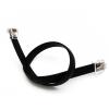 Coorle Telephone Cable 8Core & Phone Extension Cord with Short Body RJ45 Modular Plug Black Length 10Inch 10PCS/Bag view 2