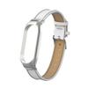 T-BLUER Compatible with Xiaomi Mi Band 7 Band,Leather Replacement Strap Wirstband Accessories with Metal Frame for Xiaomi Mi Band 7 Smart Bracelet,White view 2