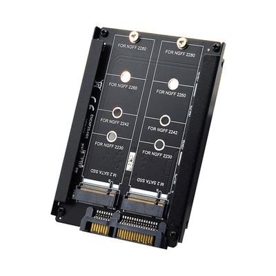Xiwai Dual NGFF B+M Key M.2 SSD Card JBOD Raid0 Span Bridge to 2.5inch SATA Combo HDD Disk Drive Enclosure