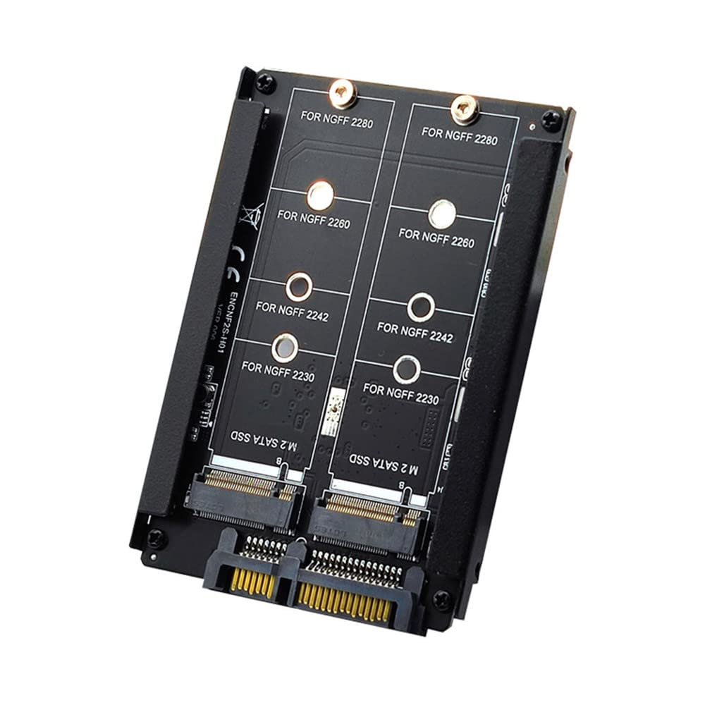 Xiwai Dual NGFF B+M Key M.2 SSD Card JBOD Raid0 Span Bridge to 2.5inch SATA Combo HDD Disk Drive Enclosure