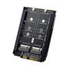 Xiwai Dual NGFF B+M Key M.2 SSD Card JBOD Raid0 Span Bridge to 2.5inch SATA Combo HDD Disk Drive Enclosure view 1